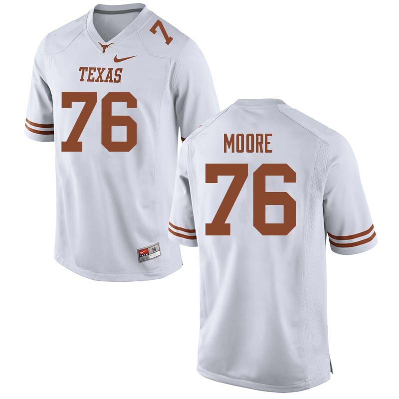 Men #76 Reese Moore Texas Longhorns College Football Jerseys Sale-White - Click Image to Close